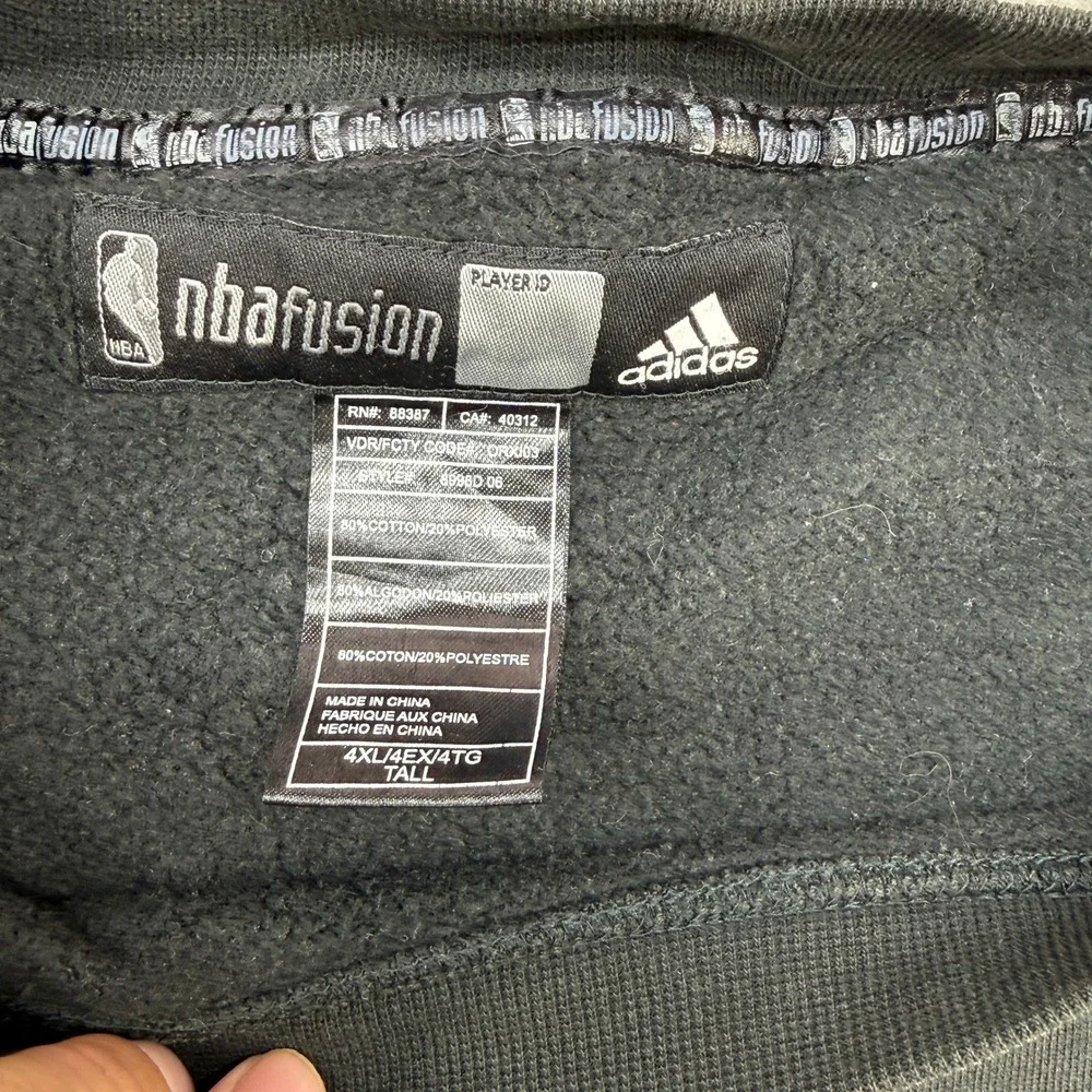 Adidas Sweatshirt Mens 4XL Tall Black Lakers Basketball NBA Fusion Raglan Fleece